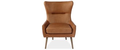 Finn Tan Leather Lounge Chair