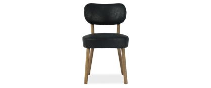 Astrid Black Leather Dining Chair