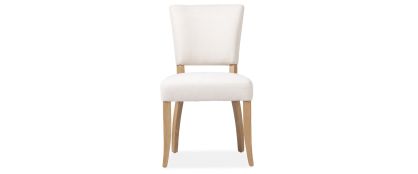 Ava Beige Linen Look Fabric Dining Chair