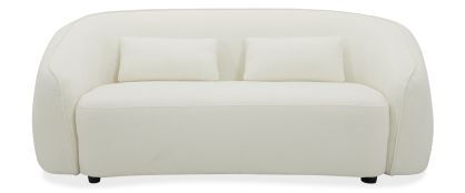 Oswald Curve Ivory Boucle Fabric 2 Seater Sofa