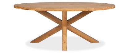 Austin Oak 1.8m Oval Starburst Dining Table