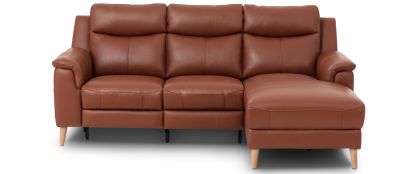 Pierro Oslo Saddle Right Hand Facing Chaise Leather Corner Sofa