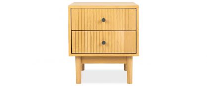 Kona Natural Light Oak 2 Drawer Bedside Locker