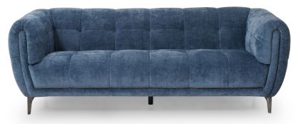 Claudia Ocean Fabric 3 Seater Sofa
