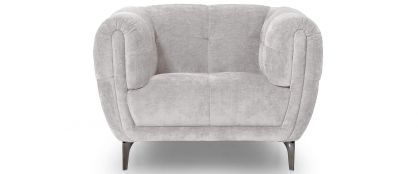 Claudia Mist Grey Fabric 1 Seater Armchair