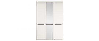 Cairns White & Mirror 3 Door Wardrobe - 1.5M