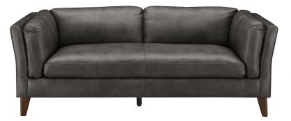 Arc Grey Leather 2 Seater Sofa