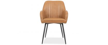 Riga Tan Faux Leather Dining Chair
