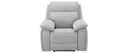 Romy Light Grey Fabric 1 Seater Power Recliner Armchair