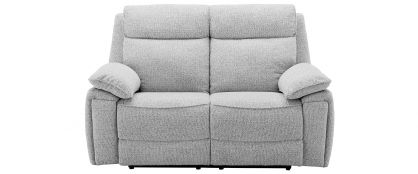 Romy Light Grey Fabric 2 Seater Power Recliner Sofa