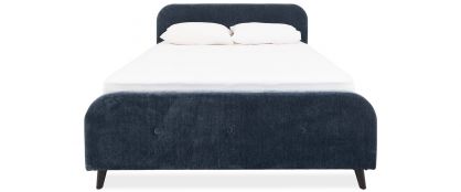 Evie Dark Blue Velvet 4ft Small Double Bedframe