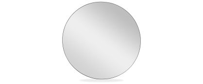 Quinn Black Round Mirror - 100cm x 100cm