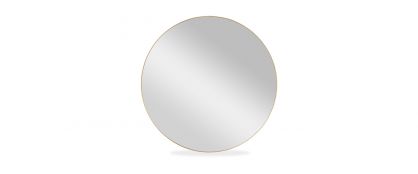 Quinn Gold Metal Round Mirror - 80cm x 80cm