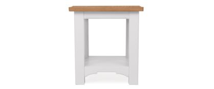 Camille Soft Grey Wooden Lamp Table