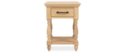 Heritage White Oak 1 Drawer Bedside Locker