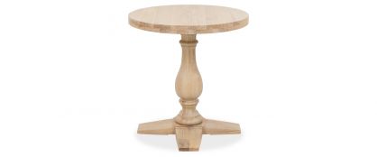 Heritage White Oak Wooden Round Side Table
