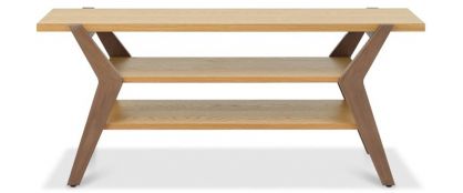 Kristen Weathered Oak Wooden Open TV Unit