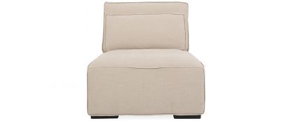 Micah Fabric Armless Sofa Piece in Linen