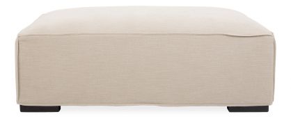 Micah Fabric Footstool in Linen