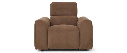 Mocha Mink Fabric Power Recliner Armchair
