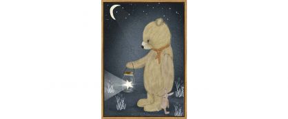 Night Bear - Wall Art 50cm X 70cm X 4cm