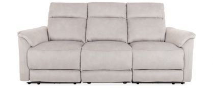 Rhea Stone Grey 3 Seater Power Recliner