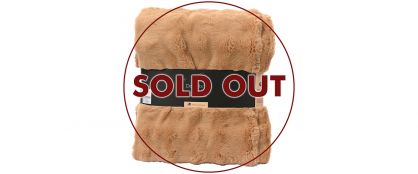 Faux Rabbit Fur Light Brown Throw