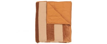 Terracotta Striped Bedspread 220x240cm