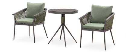 Viva Dark Green Rope Bistro Garden Set 