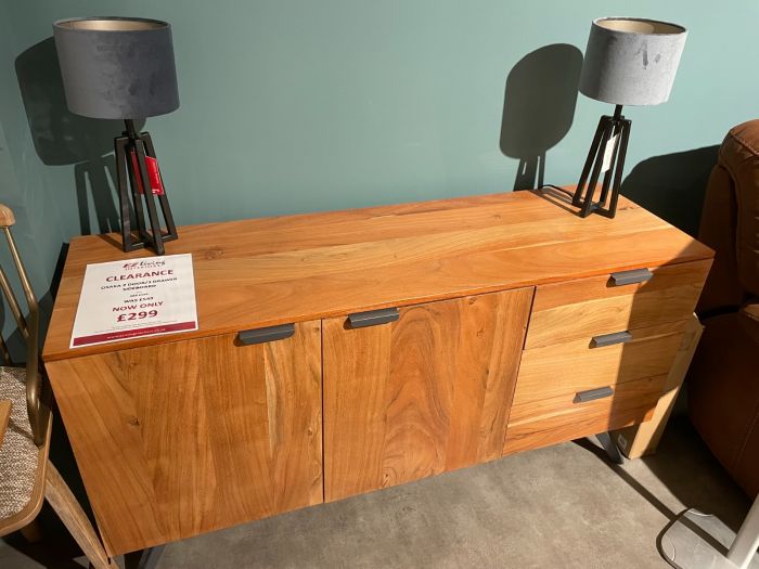 Osaka Acacia Wood 2 Door 3 Drawer Sideboard