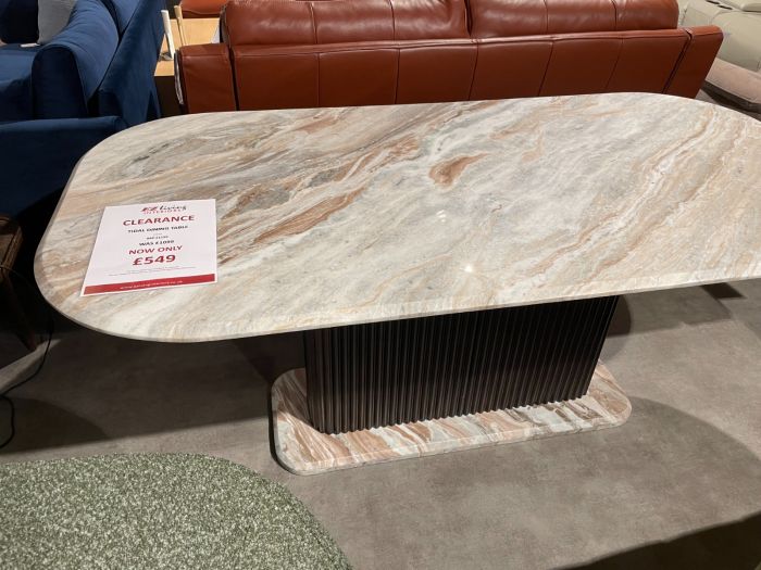 Tidal Brown Marble 1.8M Dining Table