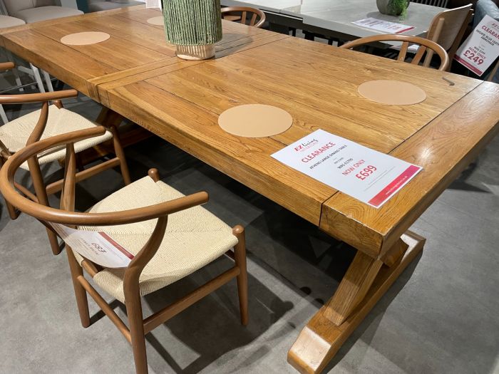 Athens Oak Rectangle Extending Dining Table