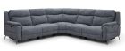 Salvatore Dark Grey Fabric 5 Piece Power Recliner Corner Group