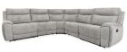Sadie 5 Piece Dove Fabric Manual Reclining Corner Sofa