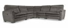 Valentino Grey Fabric Medium Electric Recliner Corner Sofa