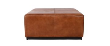 Ruben Leather Large Ottoman