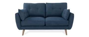 Anderson Navy Fabric 2 Seater Sofa