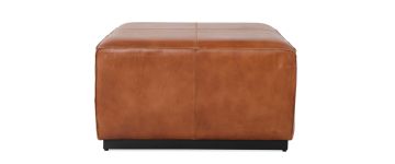 Ruben Leather Small Ottoman