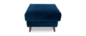 Kendal Navy Velvet Footstool