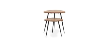 Indie Acacia Wood Curved Nest Of Tables