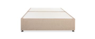 King Koil 4ft King 2 Drawer Kirsty Fabric Divan Base in Oatmeal