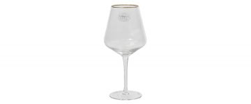 Ripple Gold Rim Wine Glass