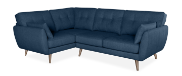 Anderson Navy Fabric 1.5L/2.5R Corner Sofa 