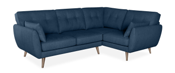 Anderson Navy Fabric 2.5L/1.5R Corner Sofa