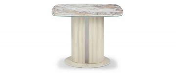 Avorio Cream Ceramic End Table