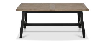 Camden Weathered Oak & Peppercorn Extending Dining Table (4-6 Seats)