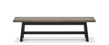 Camden Weathered Oak & Peppercorn Small Bench