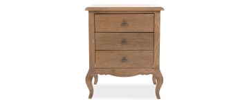 Clementine Smoked Oak 3 Drawer Bedside Locker