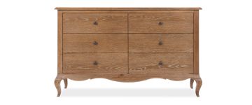 Clementine Smoked Oak 6 Drawer Chest