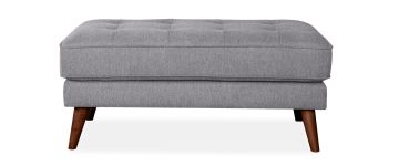 Cooper Grey Fabric Footstool